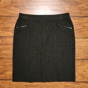 Alfani Petite pencil skirt size 8P with basketweave print